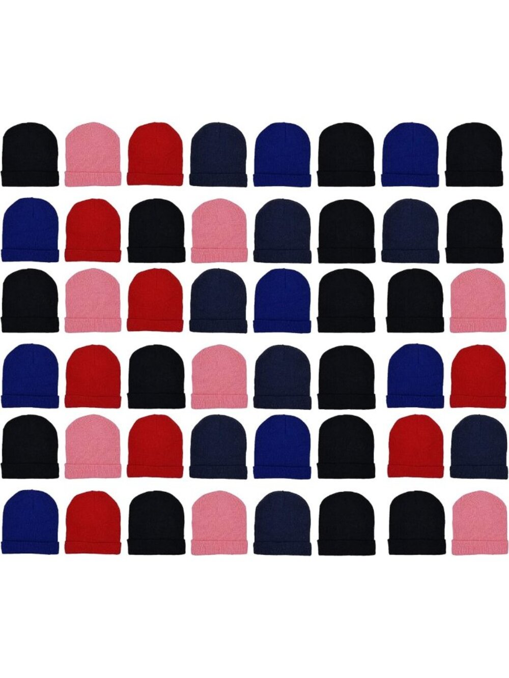 48 Pack Kids Winter Beanies - Warm Cold Weather Hats for Boys & Girls, Outdoor